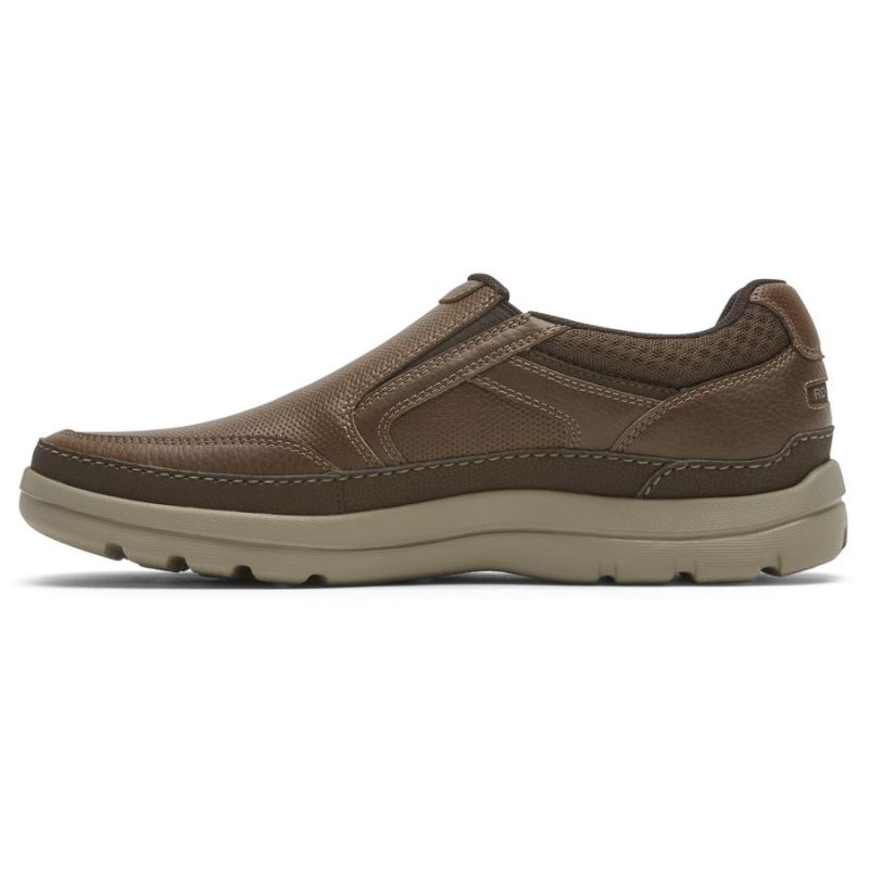 ROCKPORT - MEN'S GET YOUR KICKS MUDGUARD SLIP-ON-DEEP CHOCOLATE