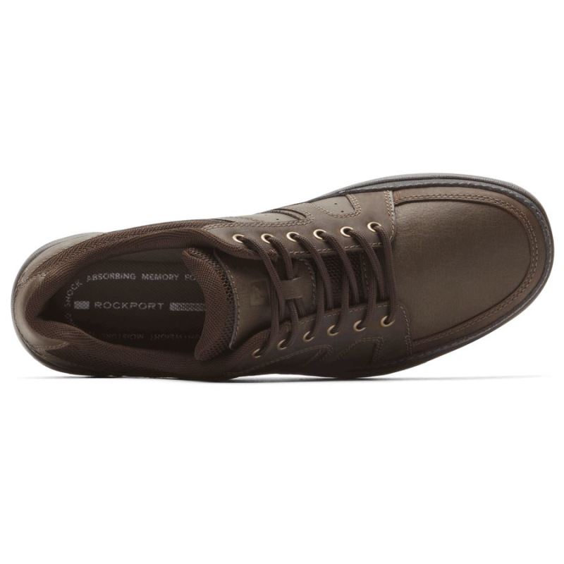 ROCKPORT - GET YOUR KICKS MUDGUARD BLUCHER-DARK BROWN LEATHER