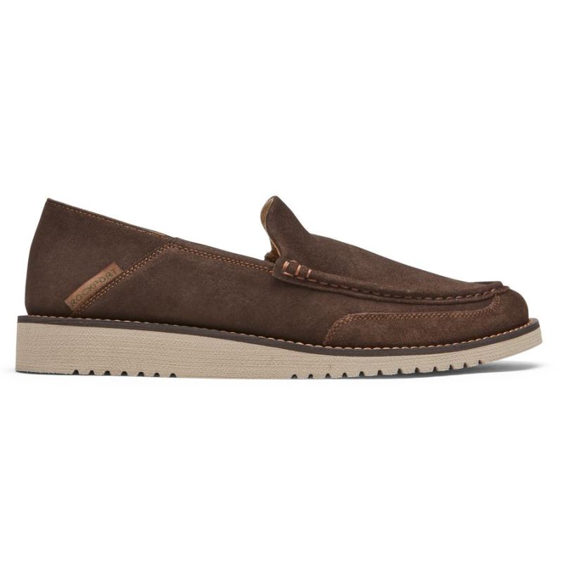 ROCKPORT - MEN'S AXELROD CRUSHBACK SLIP-ON-JAVA NUBUCK