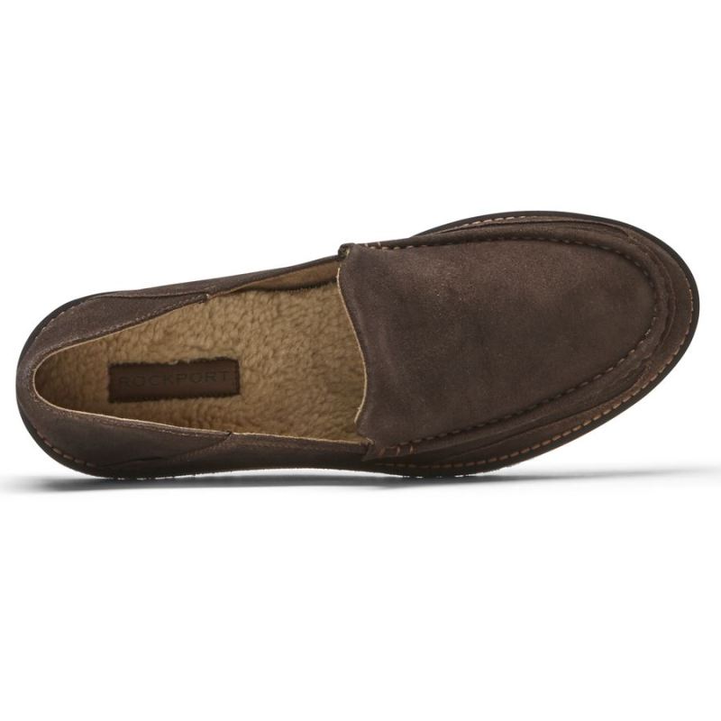 ROCKPORT - MEN'S AXELROD CRUSHBACK SLIP-ON-JAVA NUBUCK