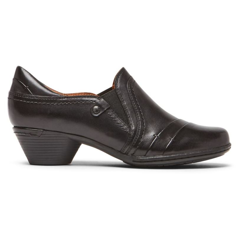 ROCKPORT - WOMEN'S COBB HILL LAUREL SLIP-ON-BLACK LEATHER