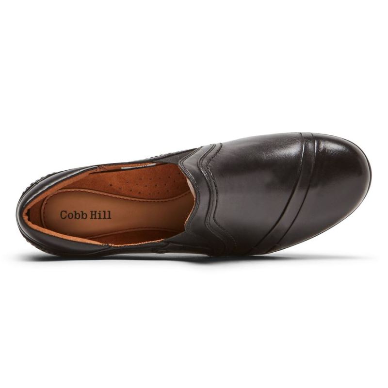 ROCKPORT - WOMEN'S COBB HILL LAUREL SLIP-ON-BLACK LEATHER