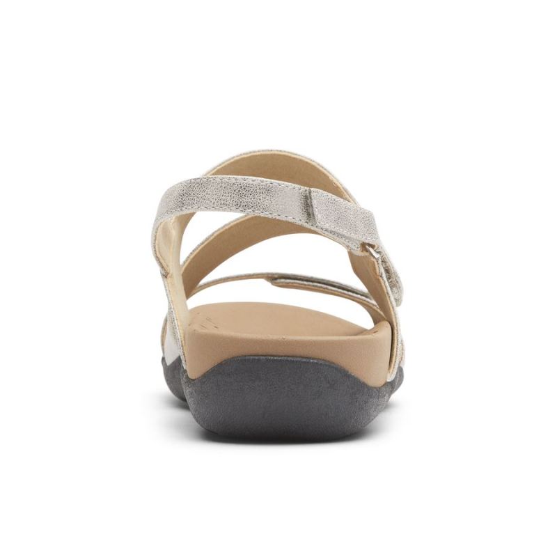 ROCKPORT - WOMEN'S RIDGE ADJUSTABLE ASYMMETRICAL SANDAL-METALLIC