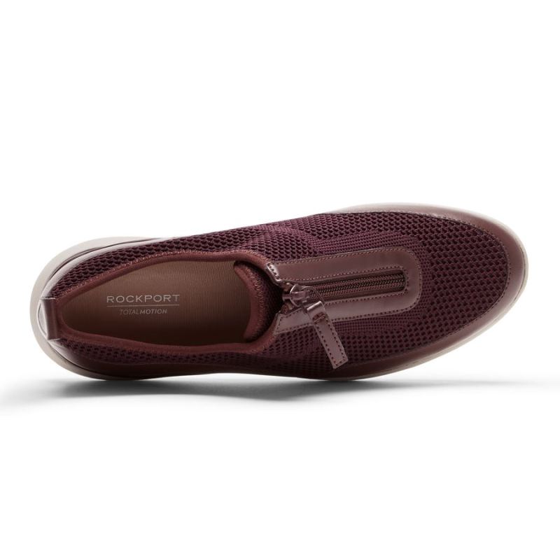 ROCKPORT - WOMEN'S TOTAL MOTION SPORT ZIP SNEAKER-OXBLOOD