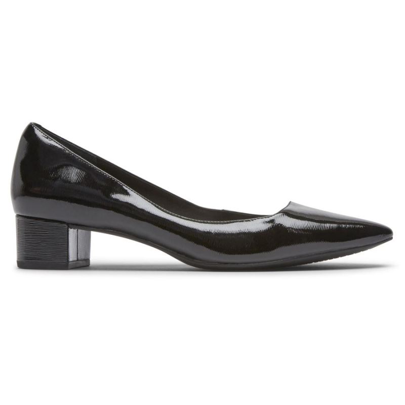 ROCKPORT - WOMEN'S TOTAL MOTION GRACIE HEEL-BLACK PATENT