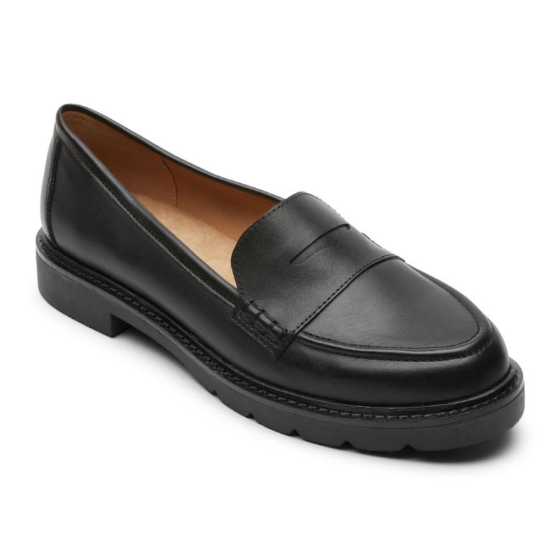 ROCKPORT - WOMEN'S KACEY PENNY LOAFER-BLACK LEATHER