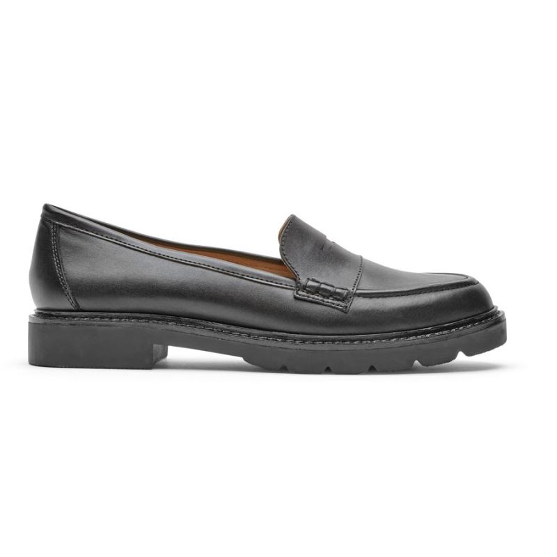 ROCKPORT - WOMEN'S KACEY PENNY LOAFER-BLACK LEATHER