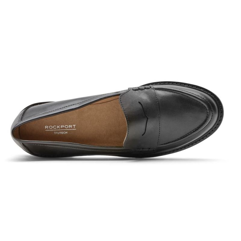 ROCKPORT - WOMEN'S KACEY PENNY LOAFER-BLACK LEATHER