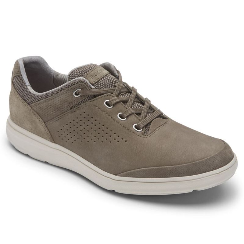 ROCKPORT - MEN'S ZADEN OXFORD SNEAKER-BREEN EMBOSSED NUBUCK SUEDE