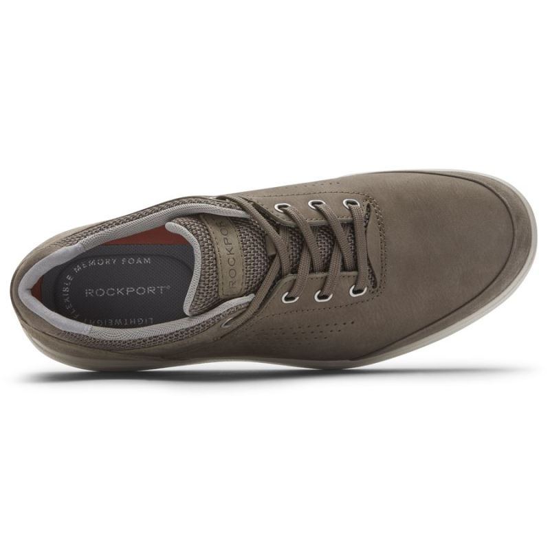 ROCKPORT - MEN'S ZADEN OXFORD SNEAKER-BREEN EMBOSSED NUBUCK SUEDE