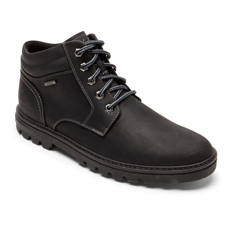 ROCKPORT - MEN'S WEATHER OR NOT BOOT-WATERPROOF-BLACK LEATHER/SUEDE
