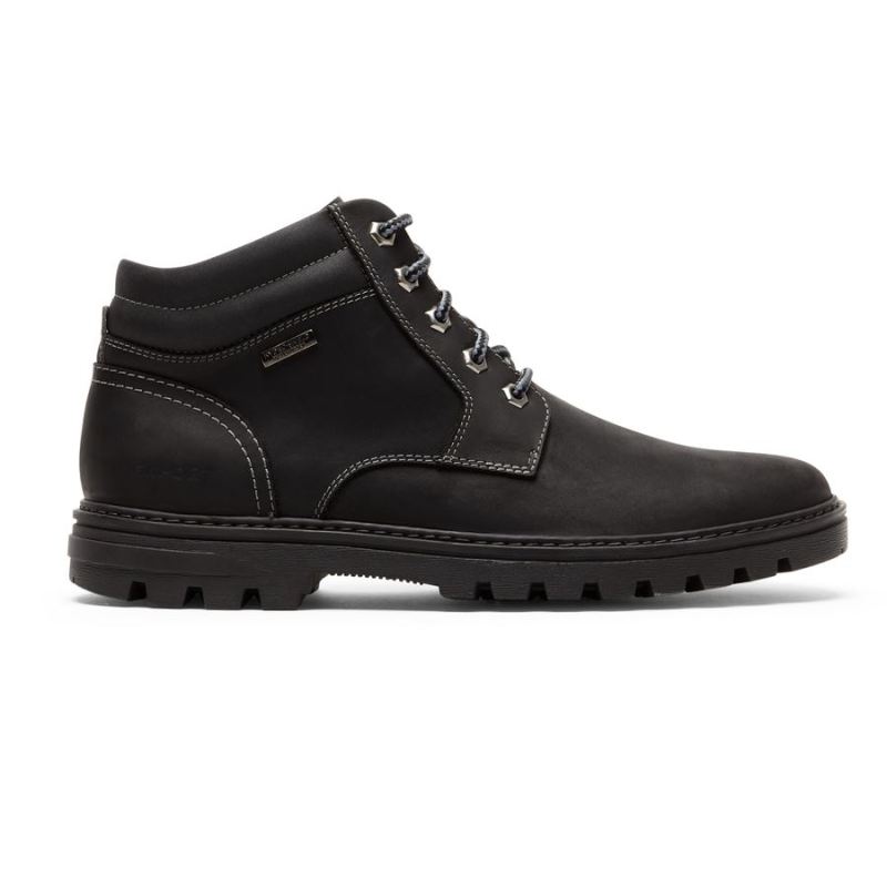 ROCKPORT - MEN'S WEATHER OR NOT BOOT-WATERPROOF-BLACK LEATHER/SUEDE
