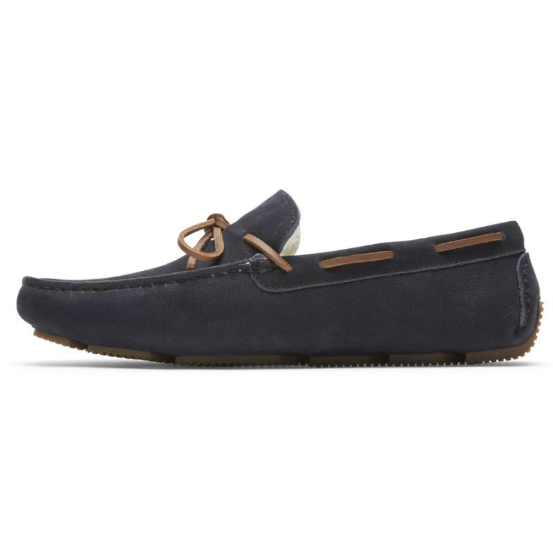 ROCKPORT - MEN'S RHYDER TIE SLIPPER-Navy