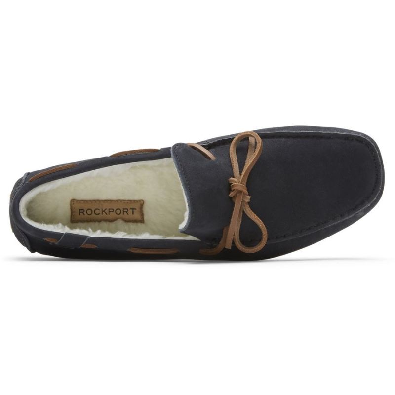 ROCKPORT - MEN'S RHYDER TIE SLIPPER-Navy