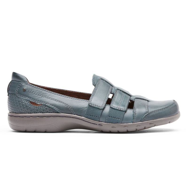 ROCKPORT - WOMEN'S COBB HILL PENFIELD STRAPPY SLIP-ON-BLUE