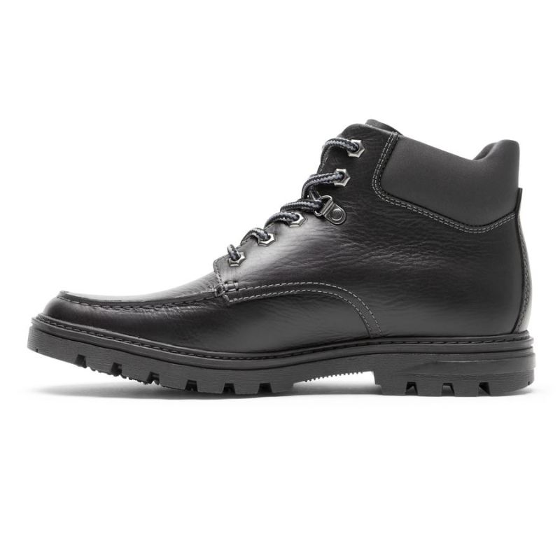ROCKPORT - MEN'S WEATHER OR NOT MOC TOE BOOT-WATERPROOF-BLACK LEATHER
