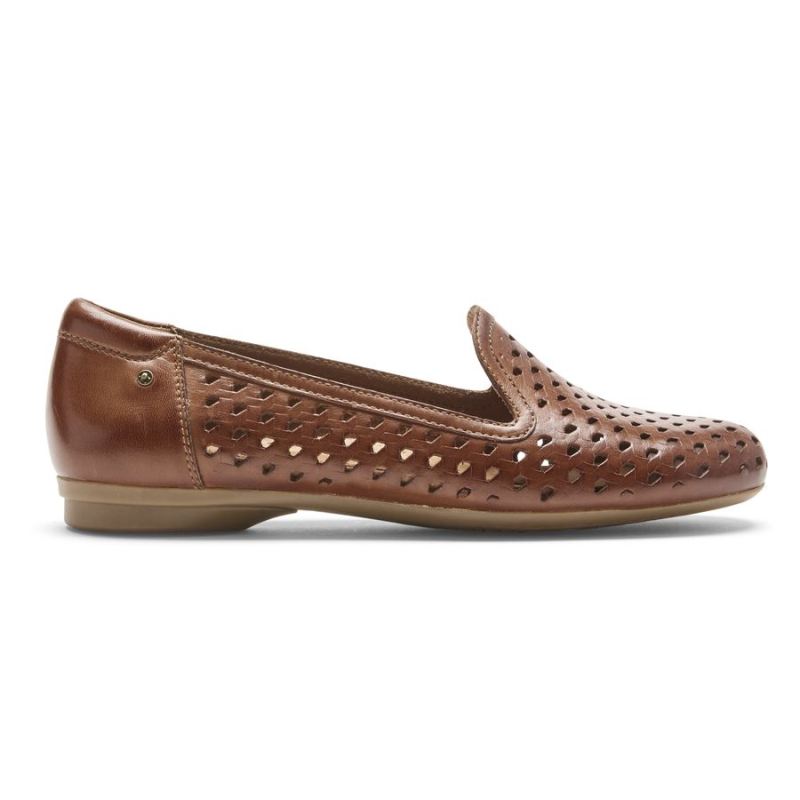 ROCKPORT - WOMEN'S COBB HILL MAIIKA WOVEN SLIP-ON-TAN LEATHER