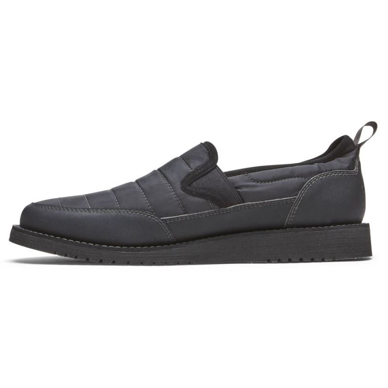 ROCKPORT - MEN'S AXELROD QUILTED SLIP-ON-BLACK