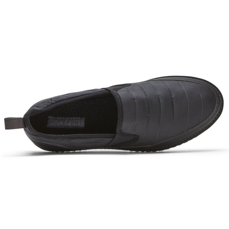 ROCKPORT - MEN'S AXELROD QUILTED SLIP-ON-BLACK