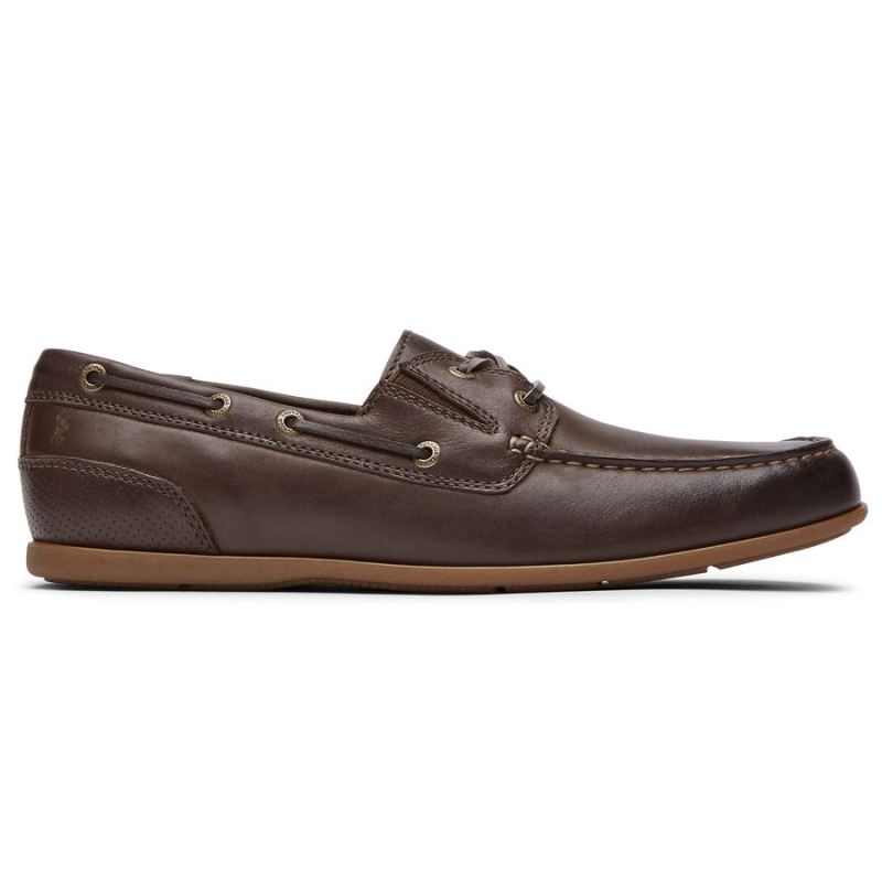 ROCKPORT - MEN'S MALCOM CAMP BOAT SHOE-JAVA