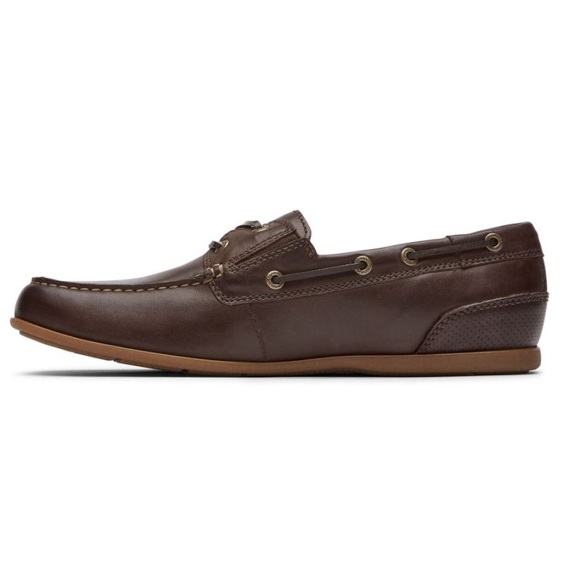 ROCKPORT - MEN'S MALCOM CAMP BOAT SHOE-JAVA