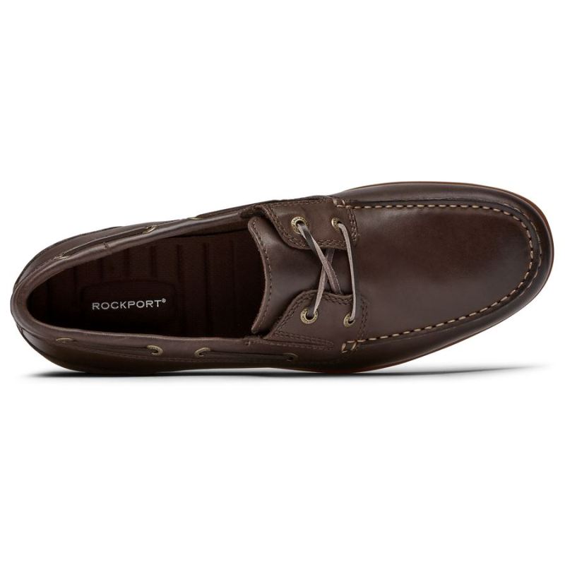 ROCKPORT - MEN'S MALCOM CAMP BOAT SHOE-JAVA