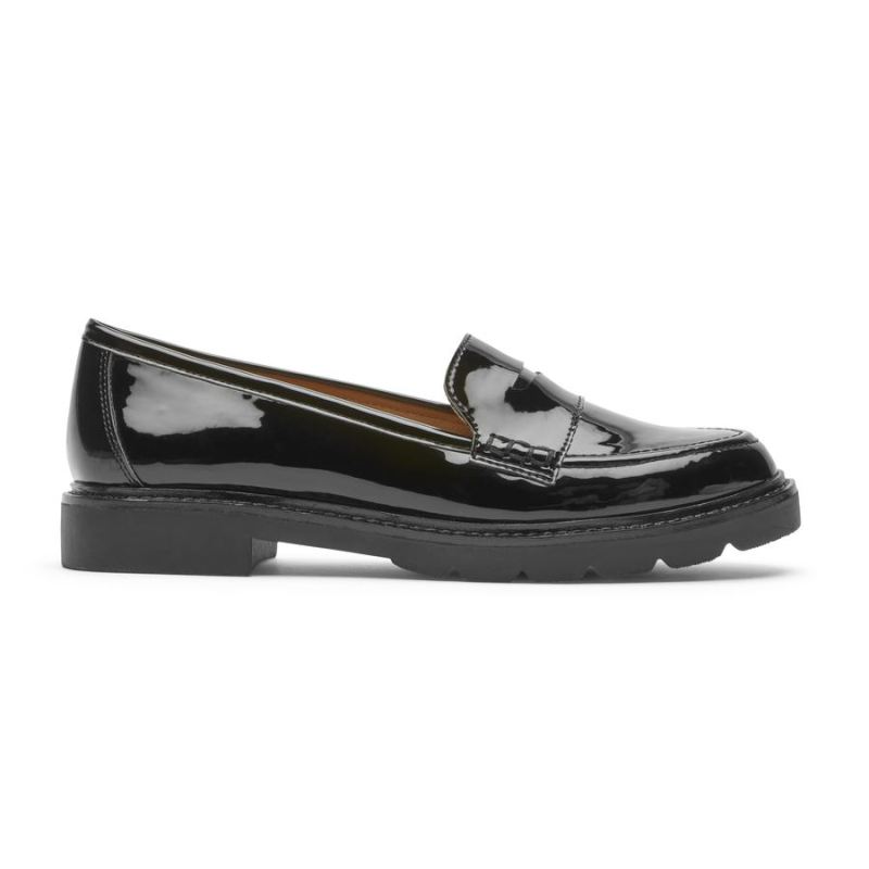 ROCKPORT - WOMEN'S KACEY PENNY LOAFER-BLACK PATENT