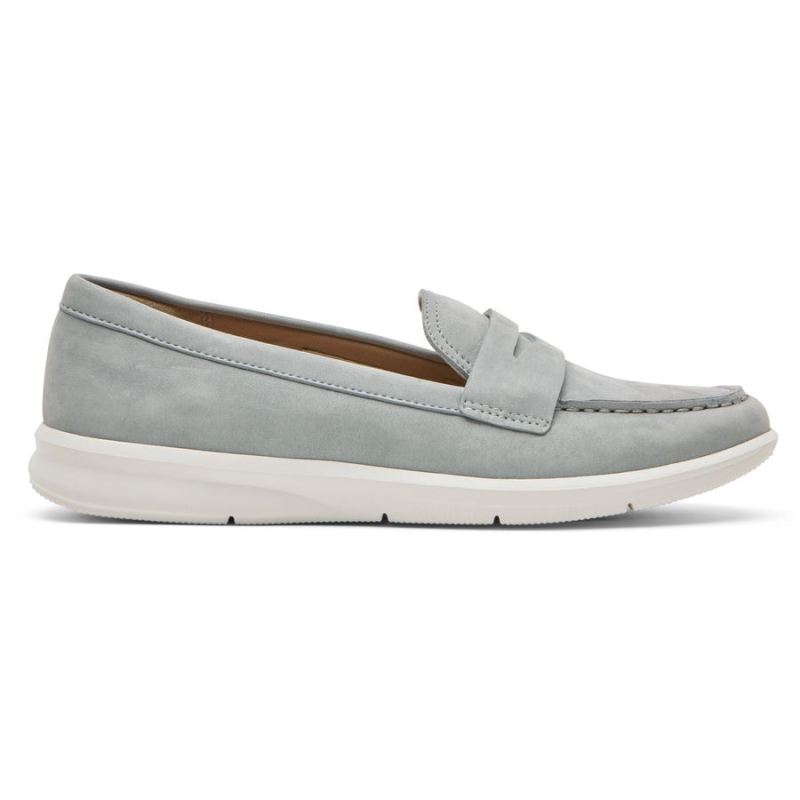 ROCKPORT - WOMEN'S AYVA WASHABLE PENNY LOAFER-BLUE CHAMBRAY