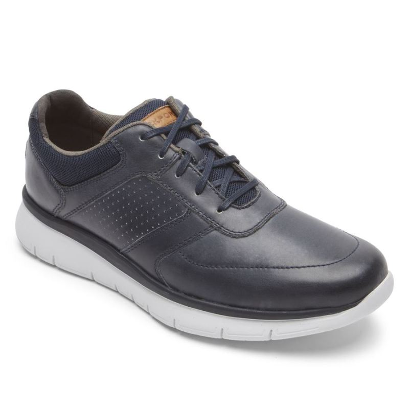 ROCKPORT - MEN'S PRIMETIME CASUAL SNEAKER-NAVY BLUE SMOOTH LEA