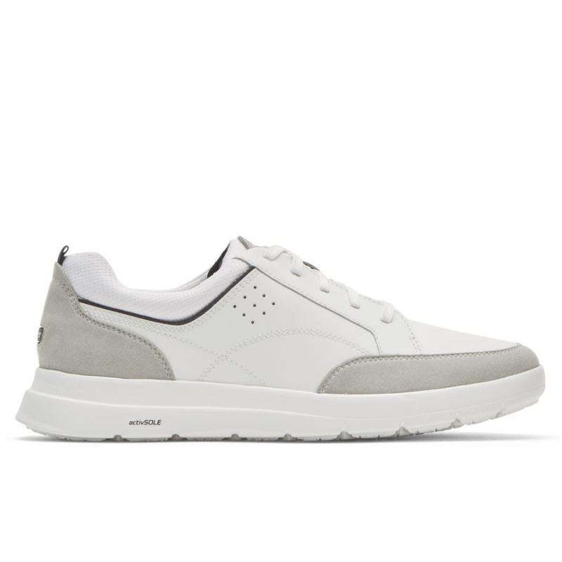 ROCKPORT - MEN'S TRUFLEX CAYDEN SNEAKER-WHITE LEATHER/VAPOR