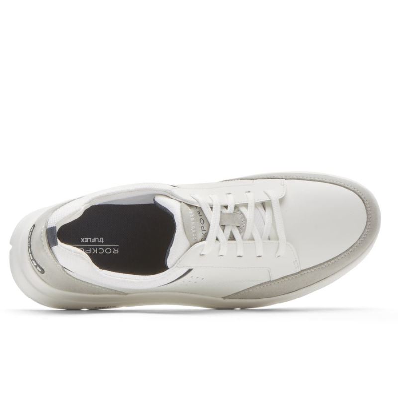 ROCKPORT - MEN'S TRUFLEX CAYDEN SNEAKER-WHITE LEATHER/VAPOR