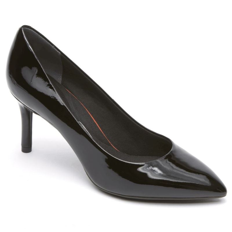 ROCKPORT - WOMEN'S TOTAL MOTION 75MM POINTED TOE HEEL-BLACK PATENT