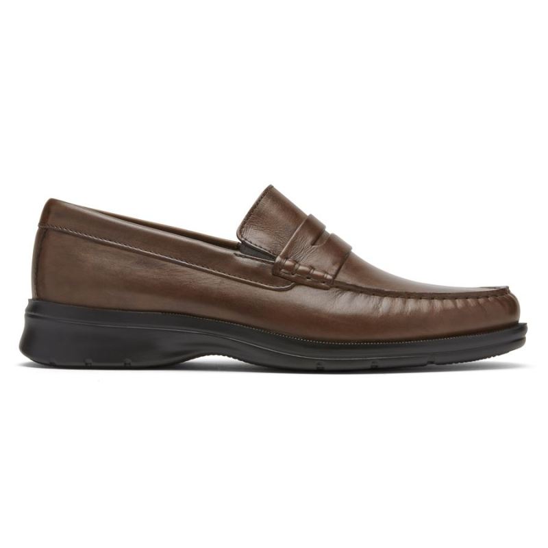 ROCKPORT - MEN'S PALMER PENNY LOAFER-COGNAC ANTIQUE