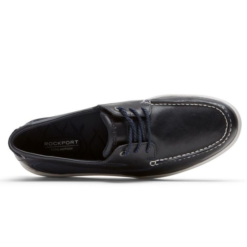 ROCKPORT - MEN'S TOTAL MOTION LITE BOAT SHOE-NEW DRESS BLUES