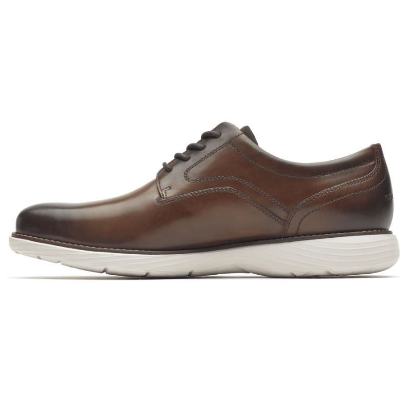 ROCKPORT - MEN'S GARETT PLAIN TOE OXFORD-COGNAC