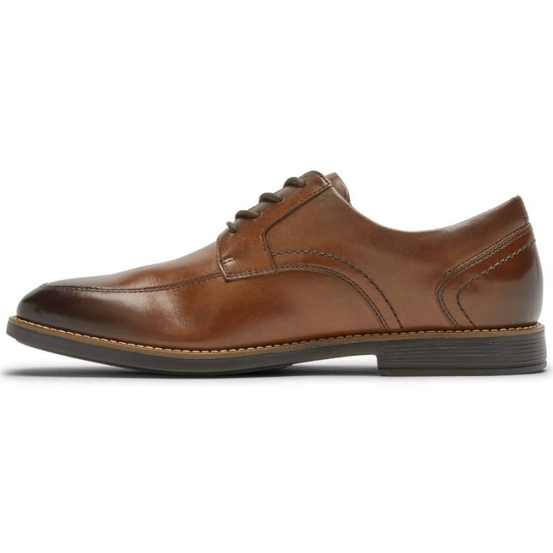 ROCKPORT - MEN'S SLAYTER APRON TOE OXFORD-NEW BROWN GLASS