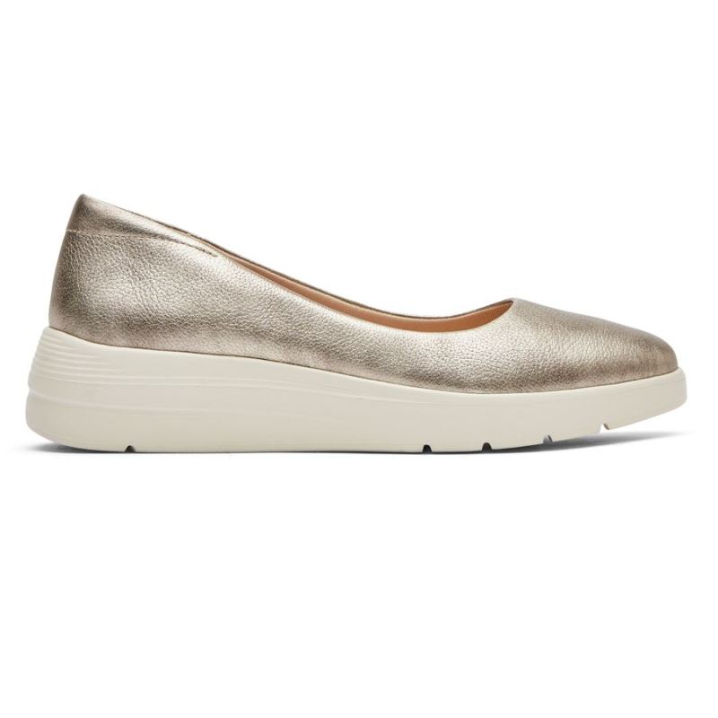 ROCKPORT - WOMEN'S TOTAL MOTION LILLIE BALLET FLAT-STARLIGHT