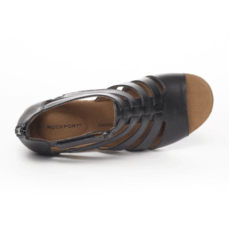 ROCKPORT - BRIAH GLADIATOR SANDAL-BLACK LEATHER