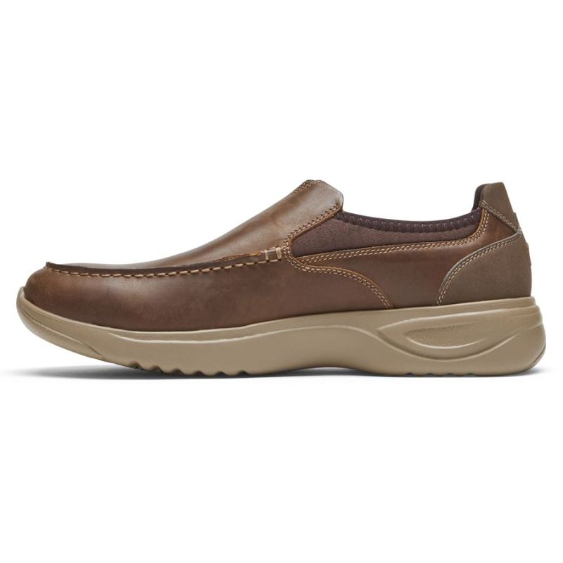 ROCKPORT - MEN'S METRO PATH SLIP-ON-SORREL LEATHER/SUEDE