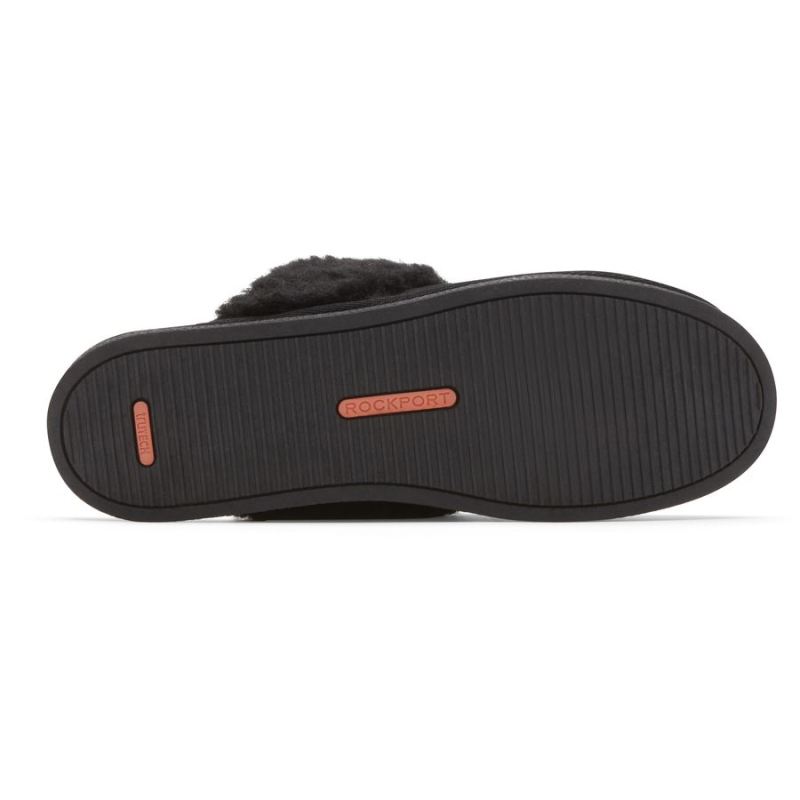 ROCKPORT - WOMEN'S TRUTECH VEDA SLIDE SLIPPER-BLACK