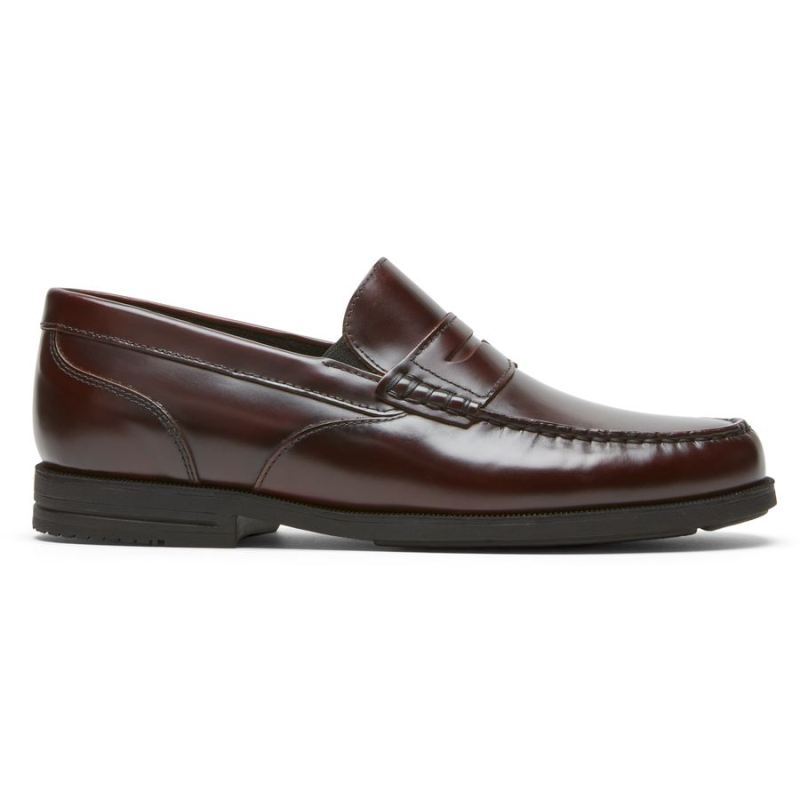 ROCKPORT - MEN'S PRESTON PENNY LOAFER-BURGUNDY