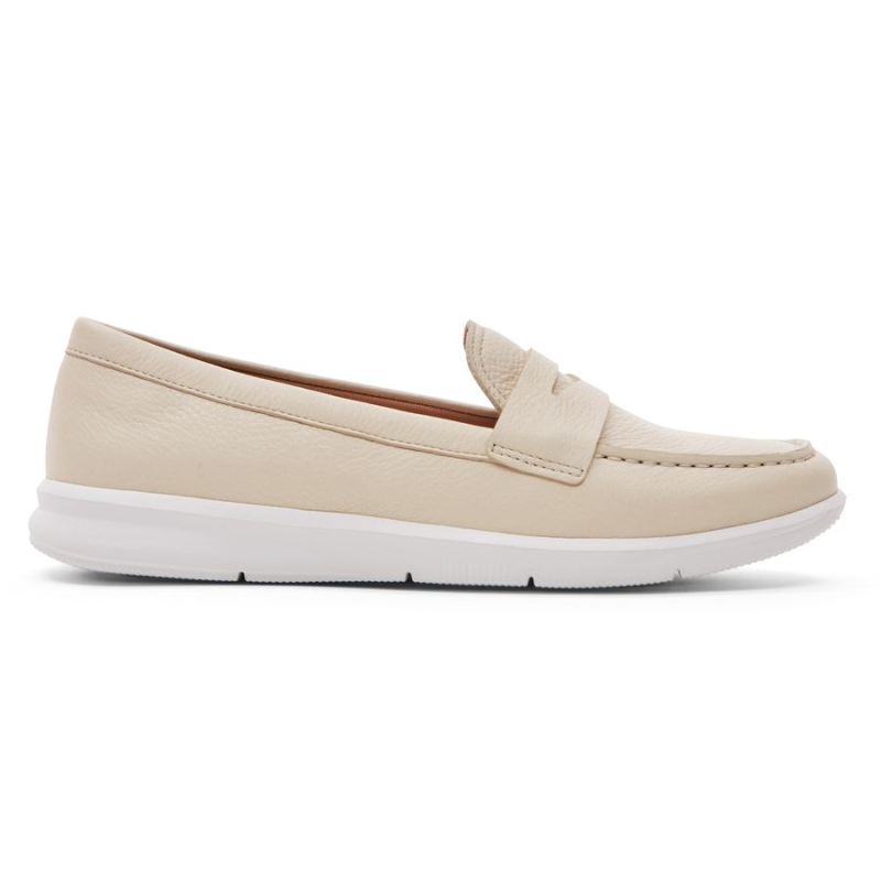 ROCKPORT - WOMEN'S AYVA WASHABLE PENNY LOAFER-VANILLA