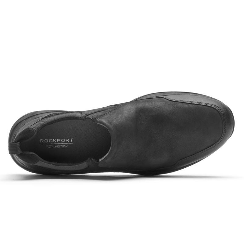 ROCKPORT - MEN'S TOTAL MOTION TRAIL SLIP-ON-WATERPROOF-Black