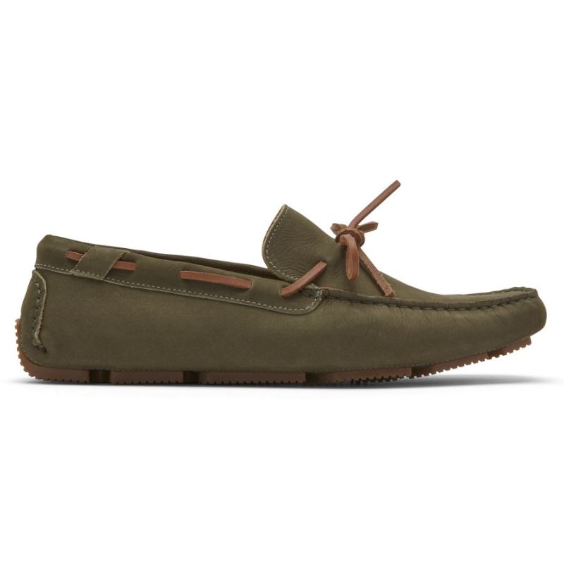 ROCKPORT - MEN'S RHYDER TIE LOAFER-OLIVE NUBUCK