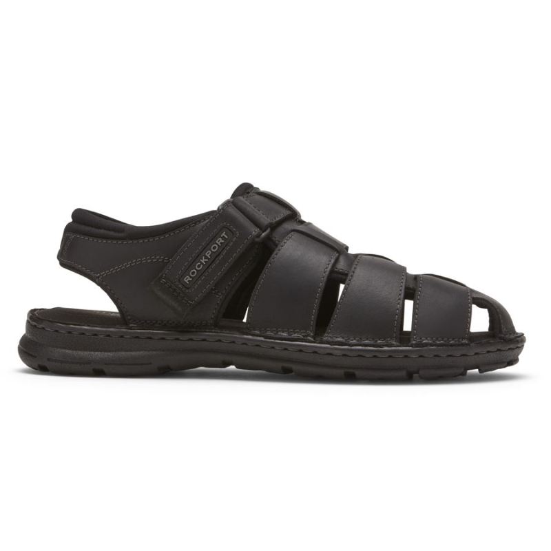 ROCKPORT - DARWYN FISHERMAN SLINGBACK SANDAL-BLACK LEATHER 2