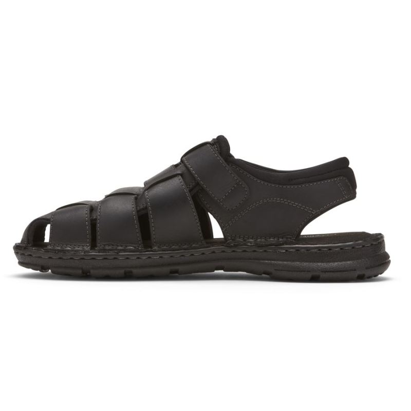 ROCKPORT - DARWYN FISHERMAN SLINGBACK SANDAL-BLACK LEATHER 2