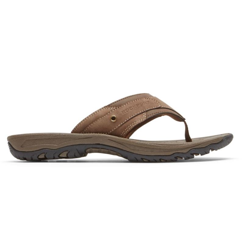 ROCKPORT - MEN'S HAYES THONG SANDAL-TAN