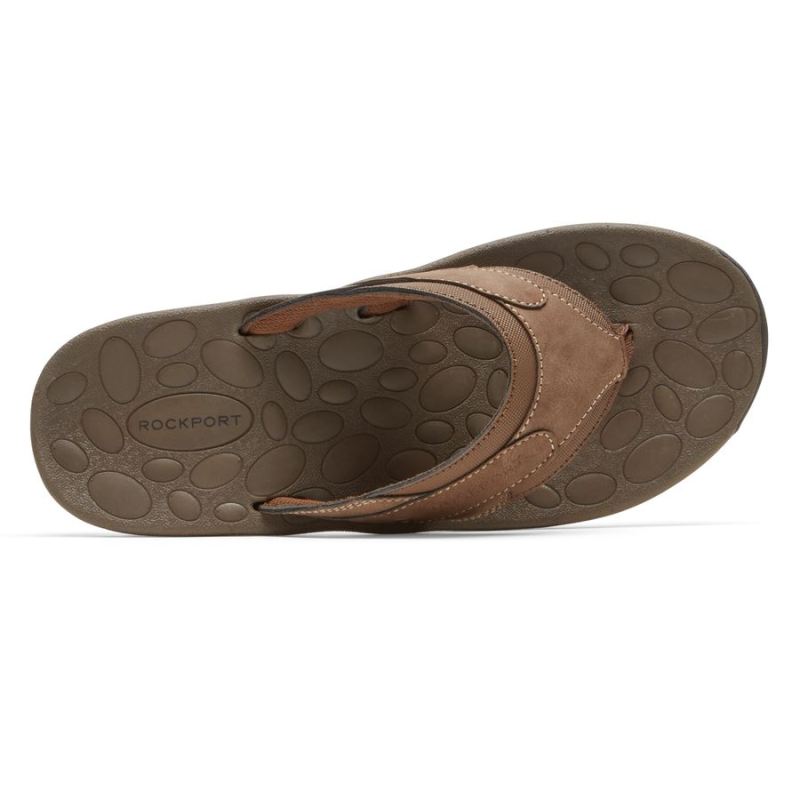 ROCKPORT - MEN'S HAYES THONG SANDAL-TAN