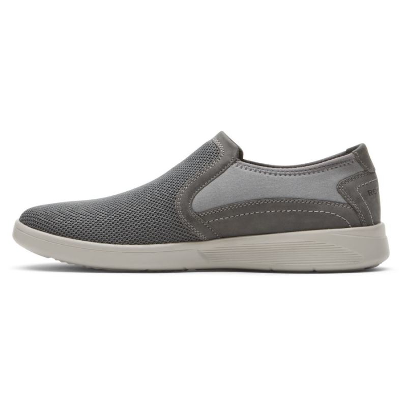 ROCKPORT - MEN'S CALDWELL TWIN GORE SLIP-ON-GREY MESH LEATHER