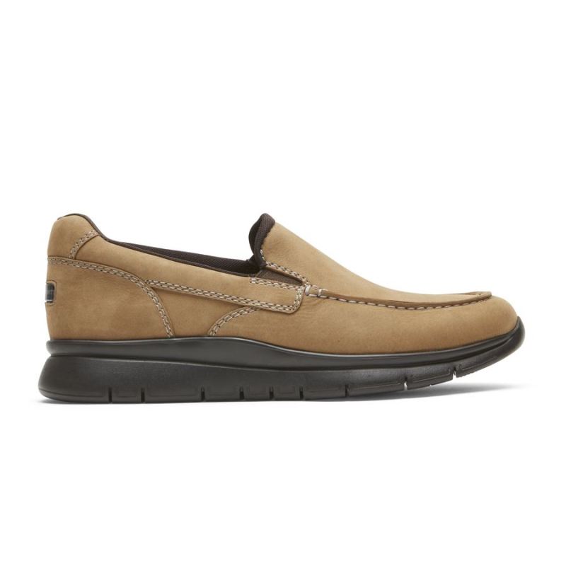 ROCKPORT - MEN'S PRIMETIME MOC SLIP-ON-NEW VICUNA NBK